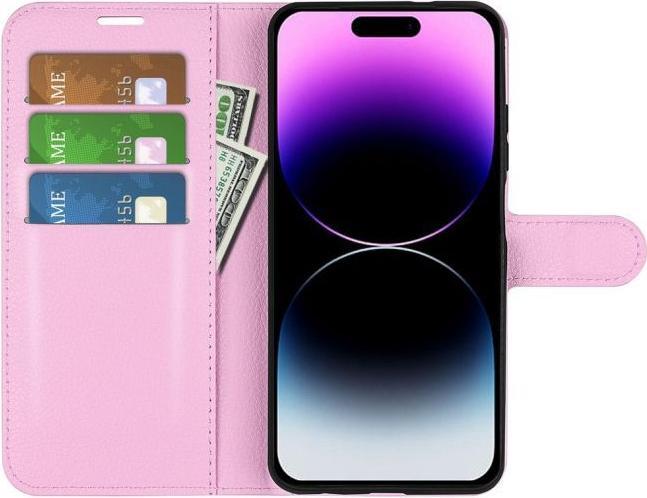 Produktbild MU Classic Litchi Leder Bookcover Series (Apple iPhone 15 Pro)