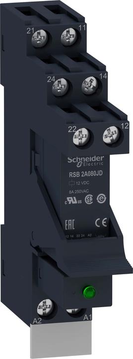 Actual product image APC Interface Relay RSB, 2 change-over contacts, DC, 12V, 8A, screw terminal