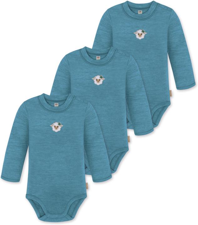 Normani 3er Pack Baby Merino Langarmbody „Tuai" - 9399