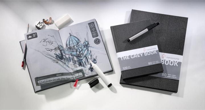 Actual product image Hahnemühle The Grey Book A 5 Portrait 80 pages 120 g (A5, Hardcover)