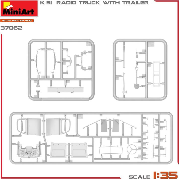 Actual product image 1:35 K-51 radio truck with trailer