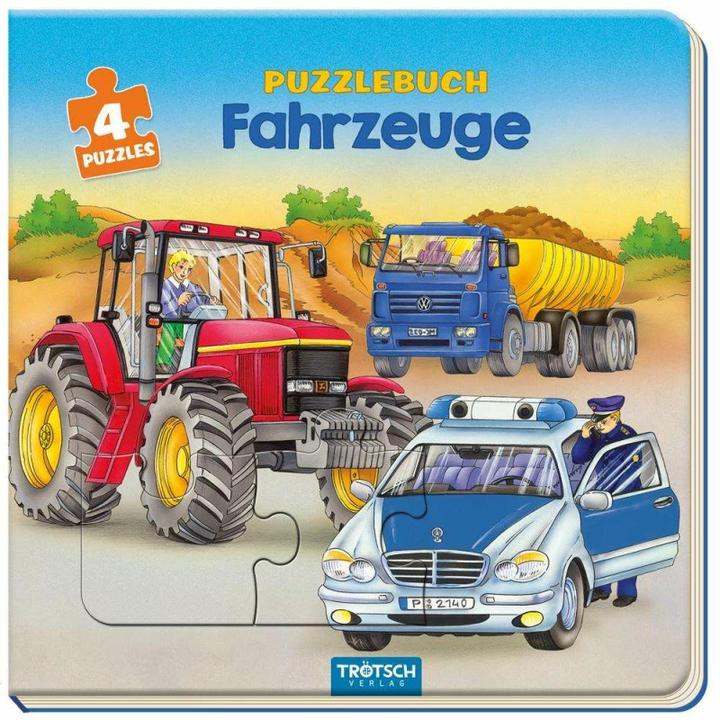 Actual product image Puzzle book vehicles (10 pieces)
