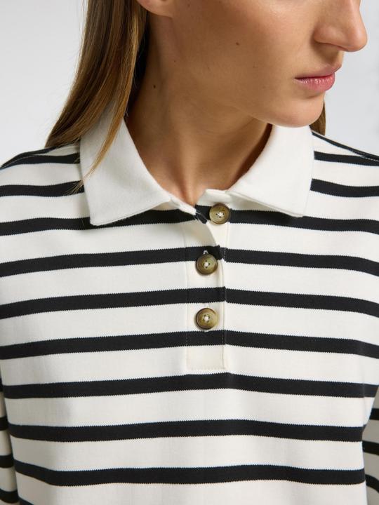 Produktbild Selected Femme Streifen Langarm-Poloshirt (XS)