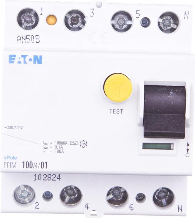 Produktbild Eaton FI-Schalter, 100A, 4p, 100mA, Typ AC 102824