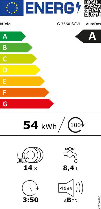 Energy Label Miele G7660 SCVi