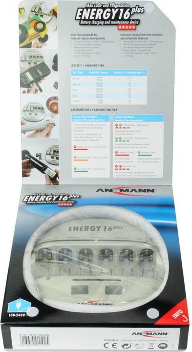 Actual product image Ansmann Energy 16 Plus (1 pcs., C, D, AA, AAA, 9V Block, Chargers without battery)