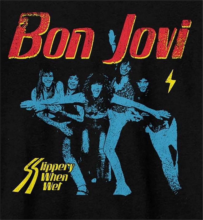 Immagine prodotto Amplified Maglietta unisex da adulto Slippery When Wet Bon Jovi (3XL)