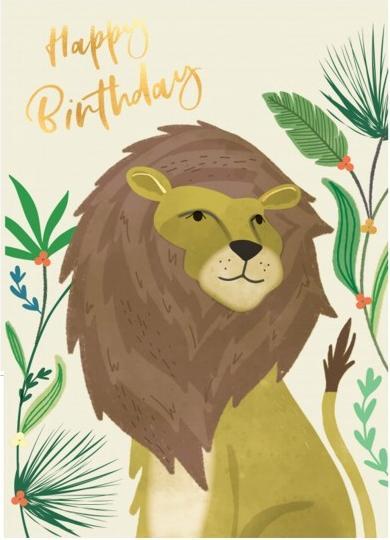 Cart Birthday card Happy Birthday Leo (1 pcs.)