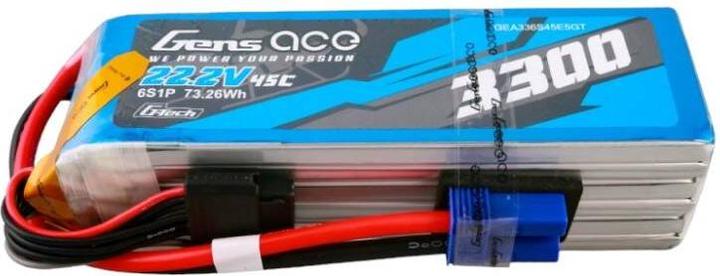 Produktbild Gens Ace G-Tech 3300mAh 22.2V 45C 6S1P Lipo Battery Pack with EC5 Plug (22.20 V, 3300 mAh)