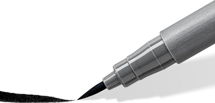 Actual product image Staedtler MultiInk Pigment Arts soft brush pen Set of 6 grey retail (Grey, 6 x)