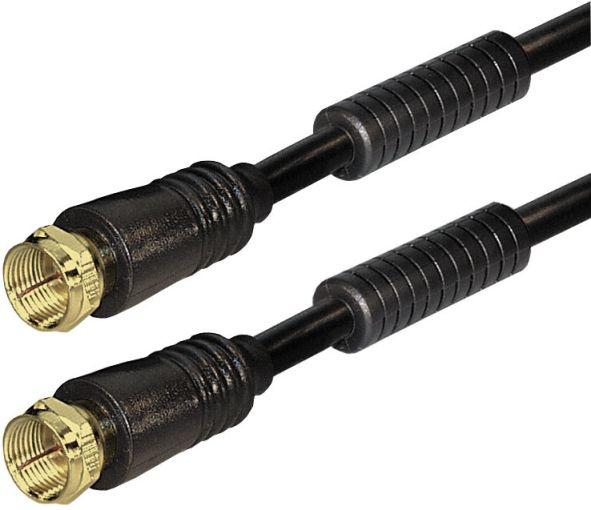 Actual product image Hapena Aerial cable 2.5m sw 12822 F plug - F plug 110dB (110 dB, Antenna cable)