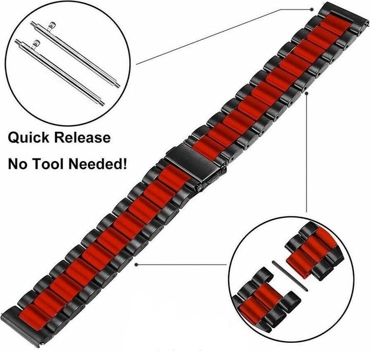 Produktbild Strap-it Stahlarmband (22 mm, Edelstahl)