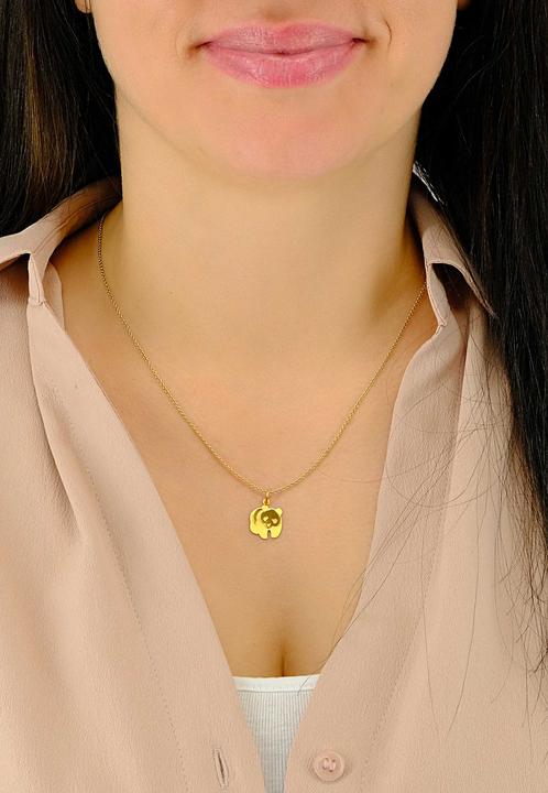 Actual product image Muau Panda bear (750/18K yellow gold)
