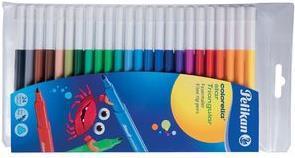 Actual product image Pelikan 985663 Felt-tip pen Fine Light green Violet (Multicoloured assorted, 10 x)