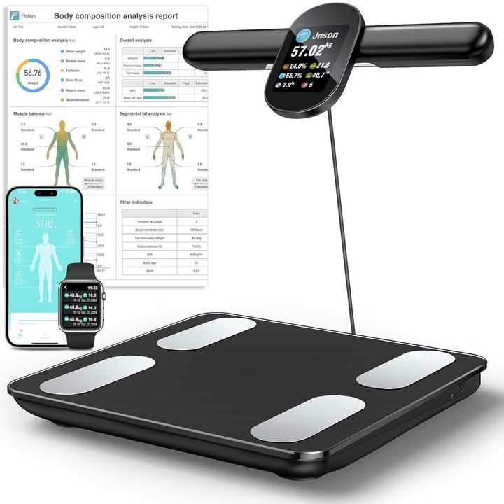 Produktbild Raoyan Körperanalysewaage mit Handsensoren (180 kg)