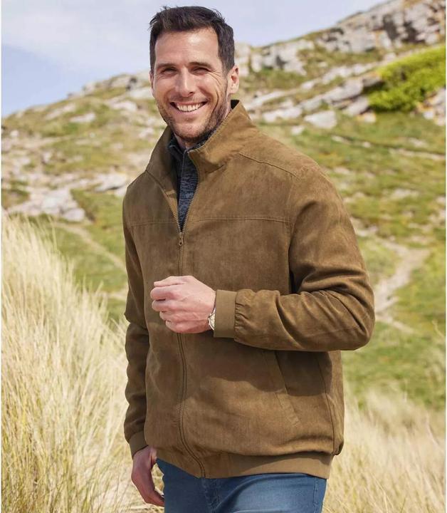 Actual product image Atlas For Men Mens Faux Suede Water Repellent Jacket (L)
