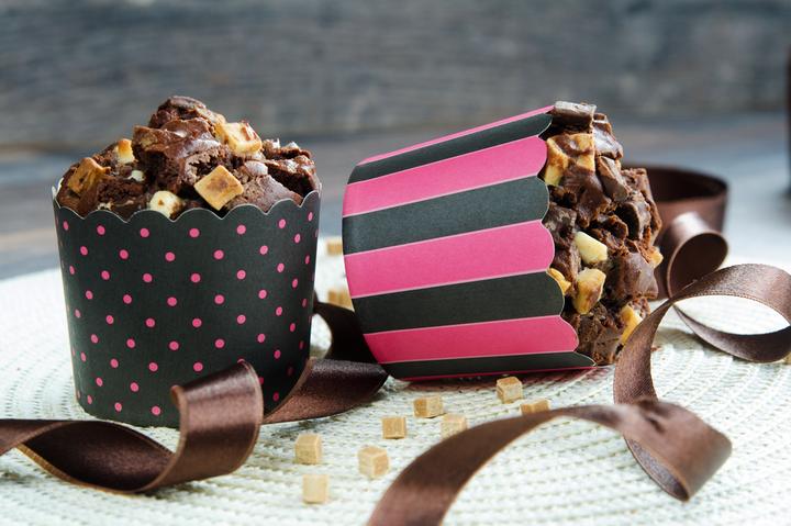 Immagine prodotto Städter Stampi per cupcake neri e rosa (6.50 cm)
