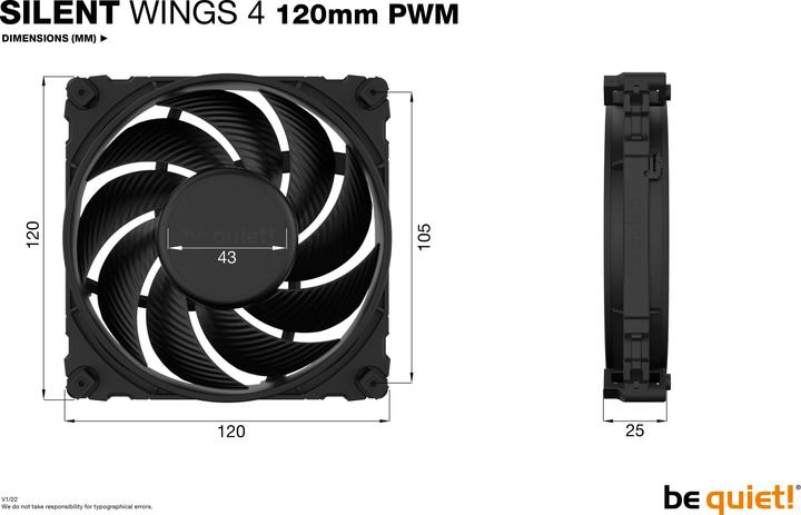 Productafbeelding be quiet! Stille Vleugels 4 PWM ventilator (120 mm, 1 x)