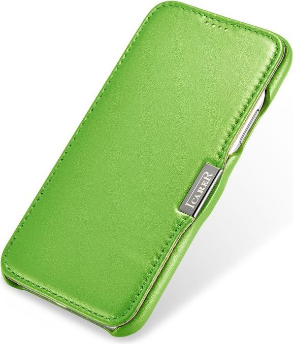 Produktbild iCarer iPhone X/XS - Luxury Series Flip Case Grün RIX02 (Apple iPhone X, Apple iPhone XS)