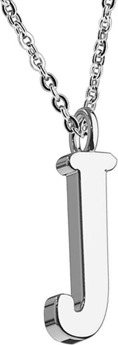 Actual product image Star Piercing Chain silver pendant letter J (without brass, Surgical steel 316L)