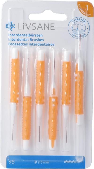 Actual product image Livsane Interdental brushes extra fine (6 x, 1 mm)