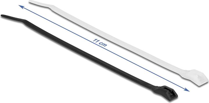 Image du produit Delock Colliers de serrage à tête plate L 110 x l 2,5 mm 100 pièces (Serre-câbles velcro, 110 mm, 100 pcs)