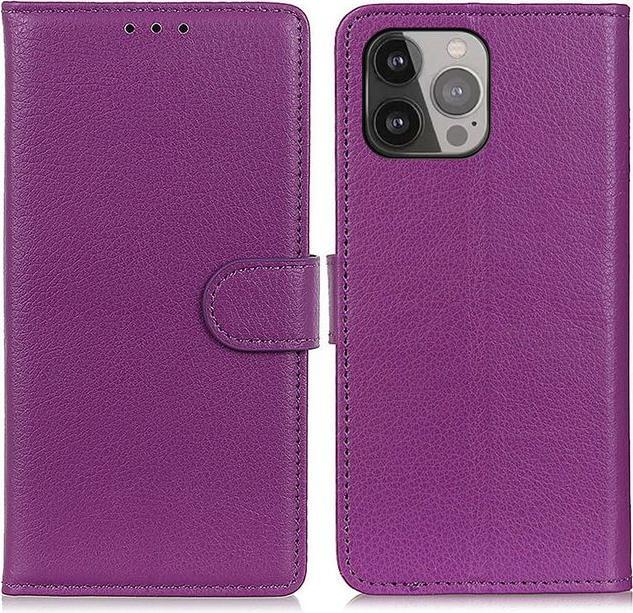 Actual product image MU Classic Litchi Leather Bookcover Series (Apple iPhone 13 Pro Max)