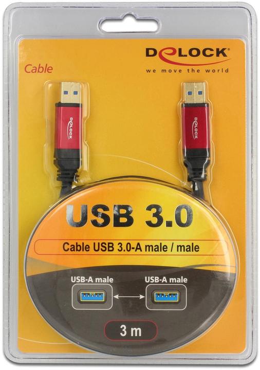 Image du produit Delock Câble USB3.0, A mâle vers A mâle (3 m, USB 3.0)