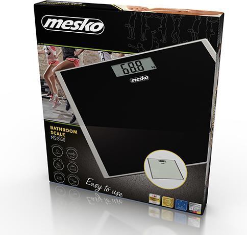 Produktbild Mesko MS 8150B Personenwaage Rechteck Elektronische Personenwaage (150 kg)