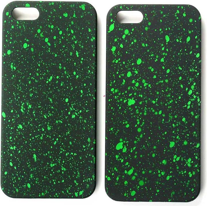 Produktbild König Design Handy Hülle Schutz Case Bumper Schale für Apple iPhone 5 5s SE 3D Sterne Grün (Apple iPhone 5)