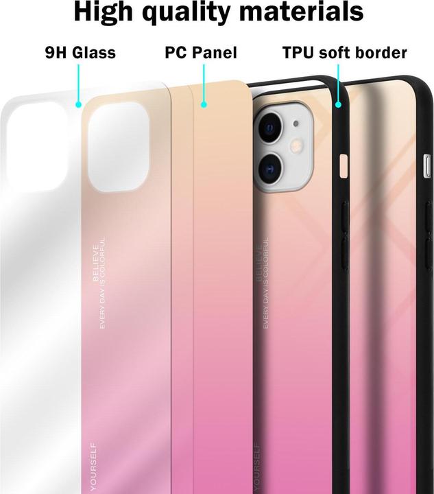 Productafbeelding Cadorabo TPU 2 kleuren glasdekking (Apple iPhone 11)