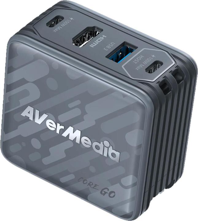 Actual product image AVerMedia Charging dock, Core GO (GC313) Black, 100W GaN, HDMI