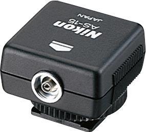 Actual product image Nikon AS-15, hot shoe for external flash (Flash holder)