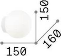 Actual product image Ideal lux MAPA BIANCO G9 wall light ⌀150mm dimmable white warm white 059808 (370 lm, G9)