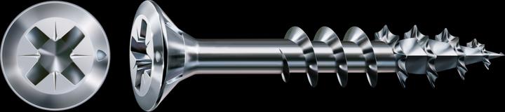 Image du produit Spax FEX H Vis pour ferrures 4.0x 40 PZ 2 acier argenté pour fixations en bois (1000 Vis par pièce)