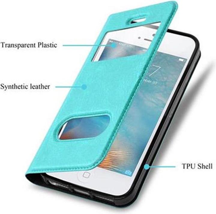 Actual product image Cadorabo Book with View double window cover (Apple iPhone 5)