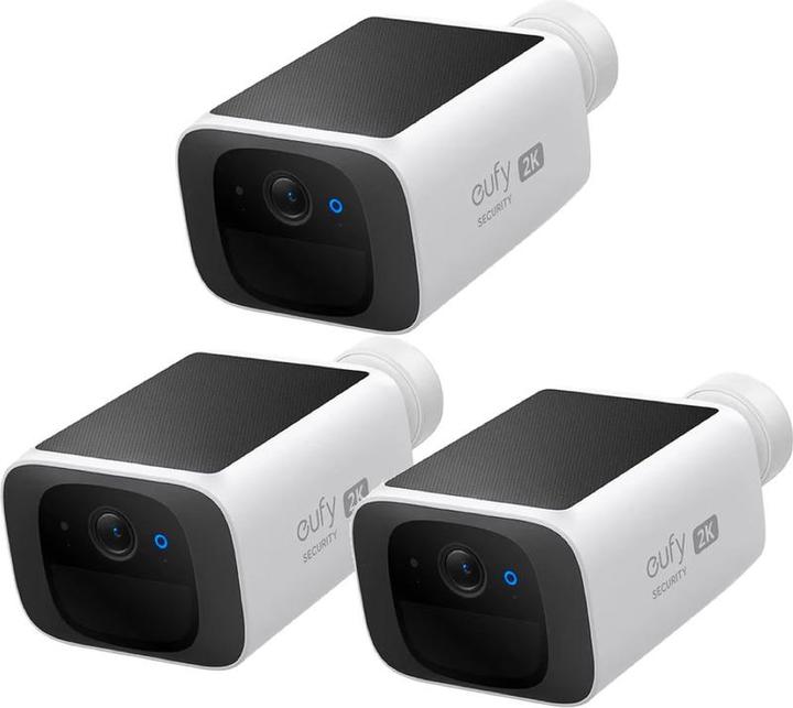 Actual product image eufy SOLOCAM S220 Trio bundle - Security camera with solar panel - automatically charges - Nachtzich