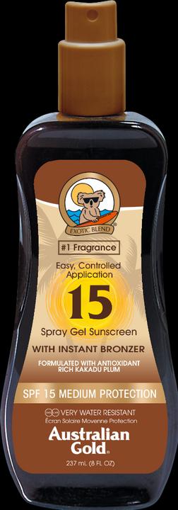 Produktbild Australian Gold Gel mit Bronzer (Sonnenspray, Sonnengel, SPF 15, 237 ml)