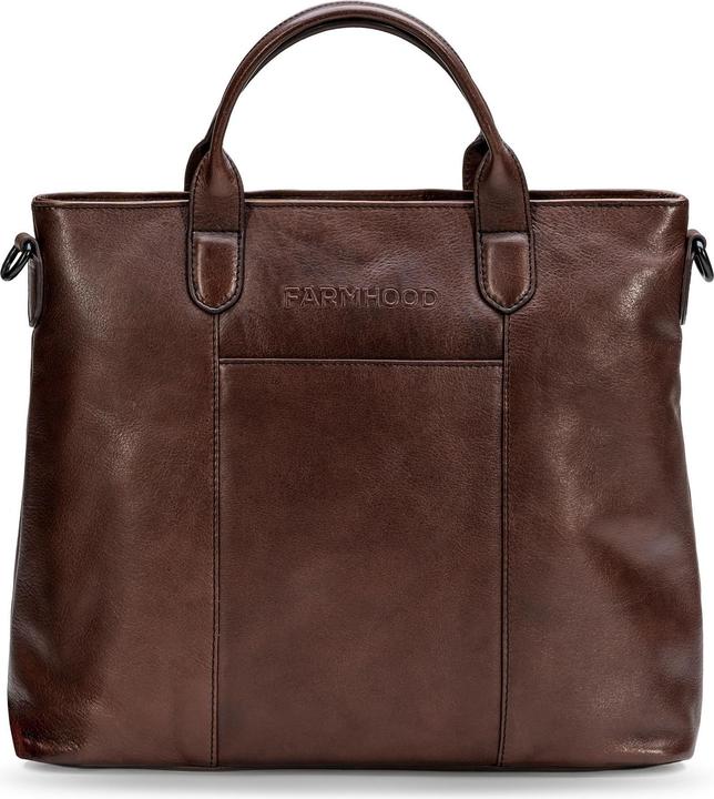 Farmhood Memphis Handtasche Leder 37 cm Laptopfach