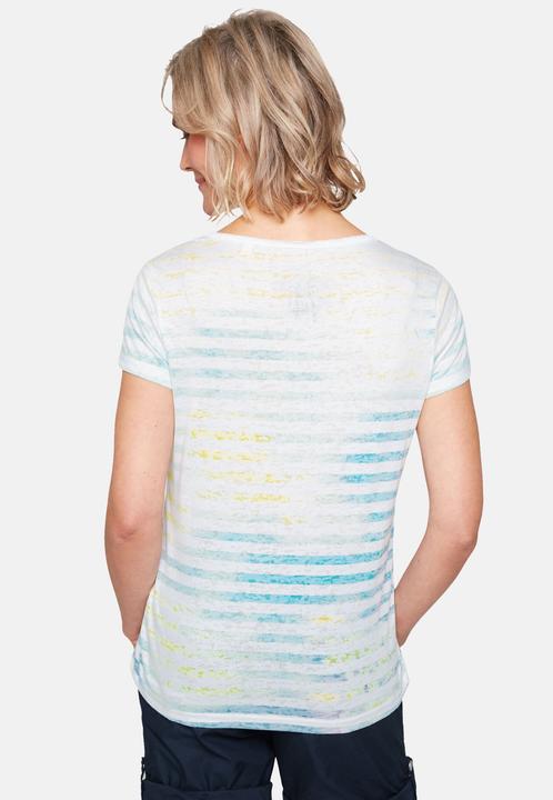 Actual product image Soccx Striped shirt with burn-out effects, V-neckline and label print in used look (XXL)