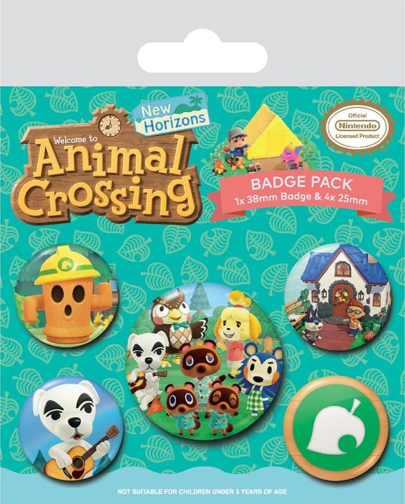 Immagine prodotto Animal Crossing Set di badge Islander 5pack in metallo e plastica