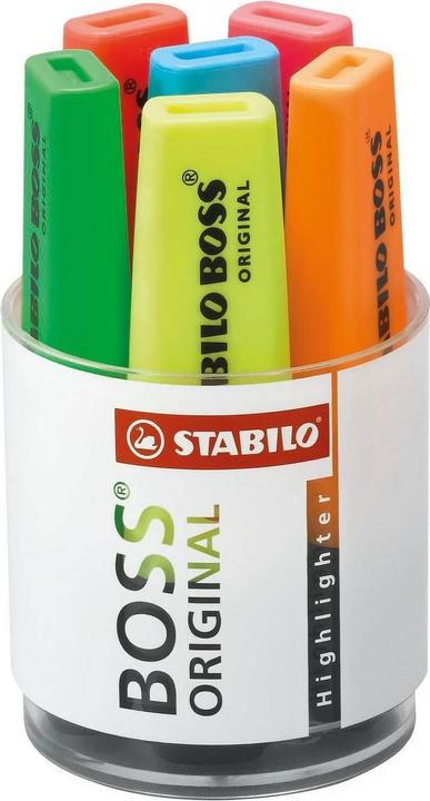 Actual product image STABILO Boss Original (Yellow, Blue, Green, Red, Orange, Pink, 5 mm, 6 x)
