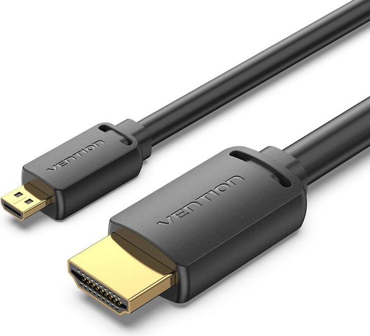 Immagine prodotto Vention Cavo HDMI-D maschio a HDMI-A maschio 4K HD 2m AGIBH (nero) (2 m, HDMI)