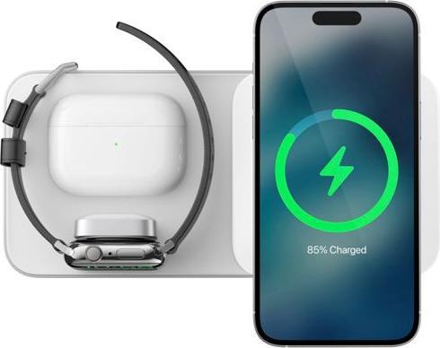 Actual product image Nomad Base One Max 3:1 with MagSafe Silver (15 W)