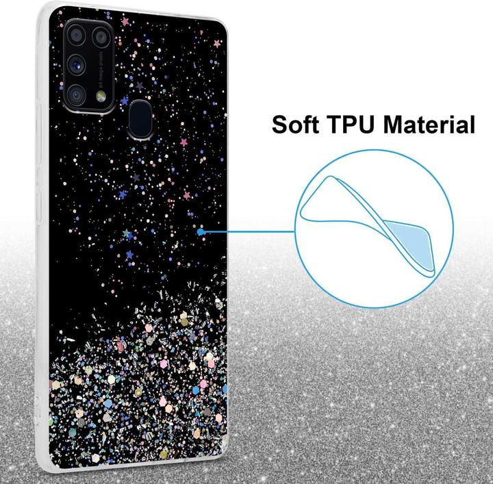 Image du produit Cadorabo Housse en TPU avec paillettes pour Samsung Galaxy M31 (Samsung Galaxy M31)