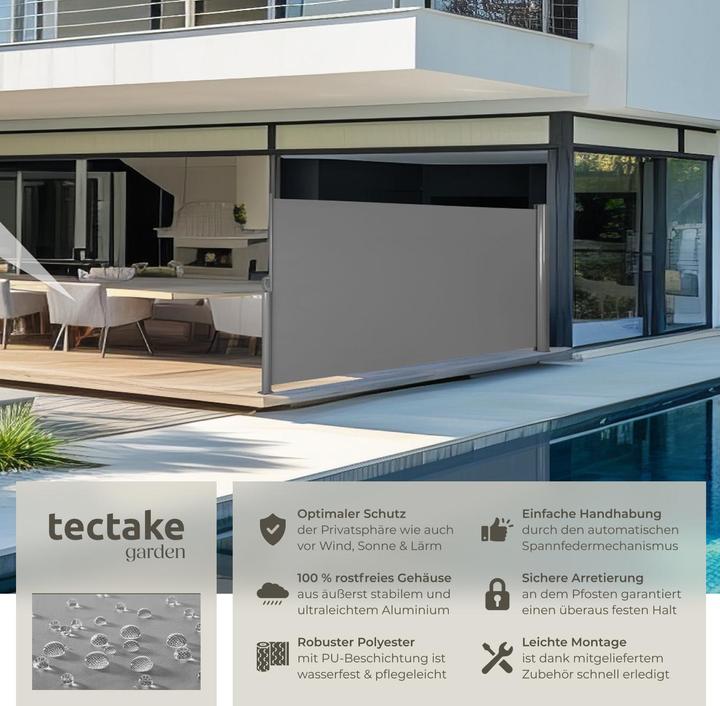 Actual product image tectake Side awning (3 m)