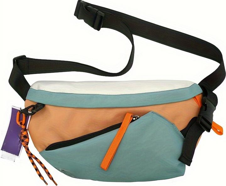 Only-Bags.Store Lässige Brusttasche mit Anhänger, Street Style Umhängetasche Crossbody Bags, multifunktionale Hip