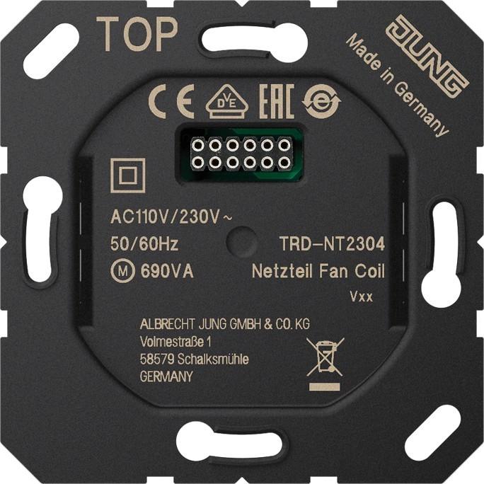 Actual product image JUNG TRD-NT 2304 Room temperature controller - Power supply unit - for room temperature controller Fan