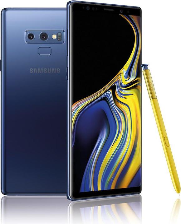 Actual product image Samsung Galaxy Note 9 EU (128 GB, Ocean Blue, 6.40", Hybrid Dual SIM, 12 Mpx, 4G)