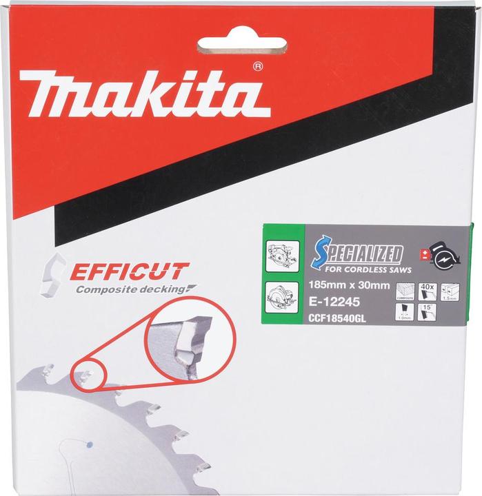 Actual product image Makita Saw blade 185x1,5x30, 40Z EFFICUT